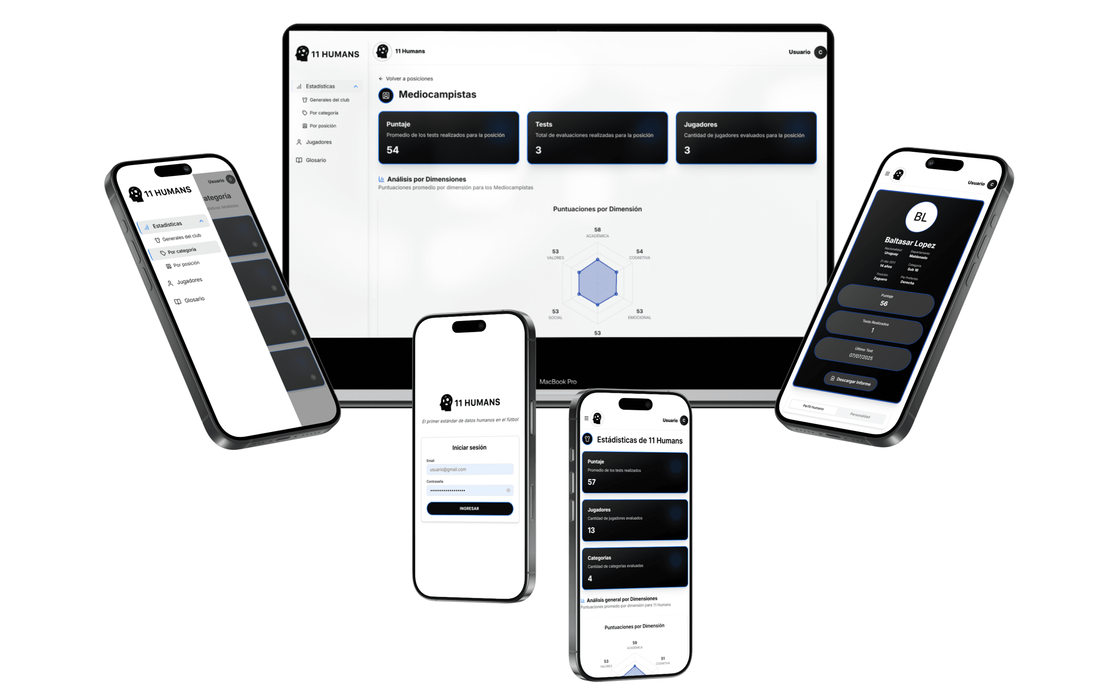 11 Humans Platform Mockups